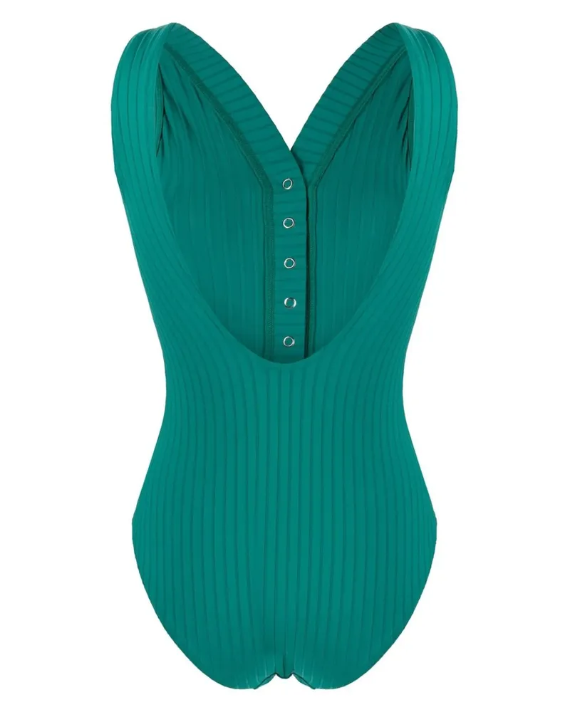 Eres Women's Ribbed Scoop-Back Swimsuit Ss24 W Teal