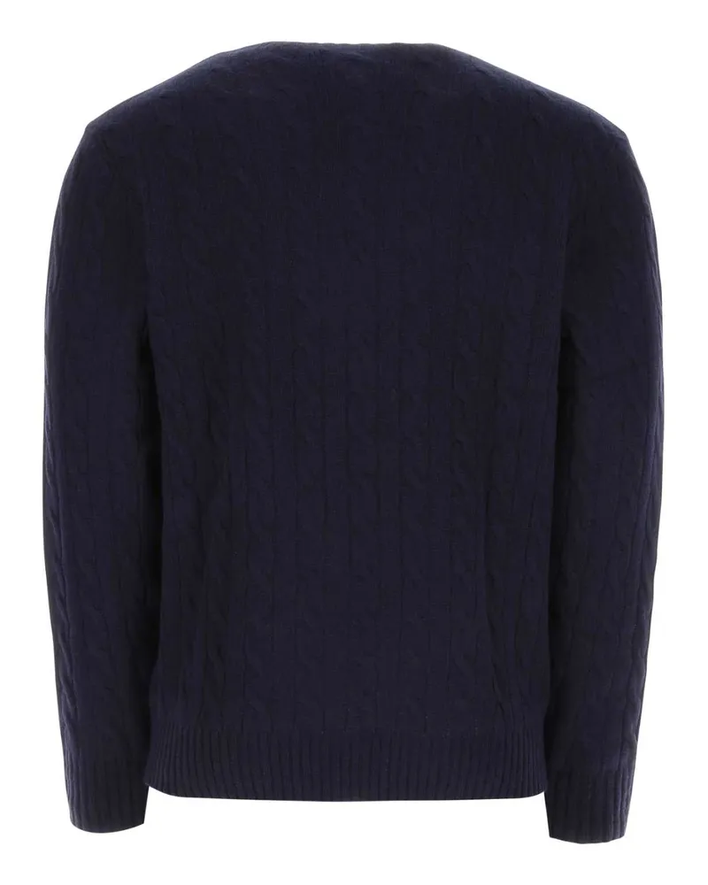 Ralph Lauren Men's Midnight Blue Wool Blend Sweater 002 Exterior: Cashmere Maglieria Navy