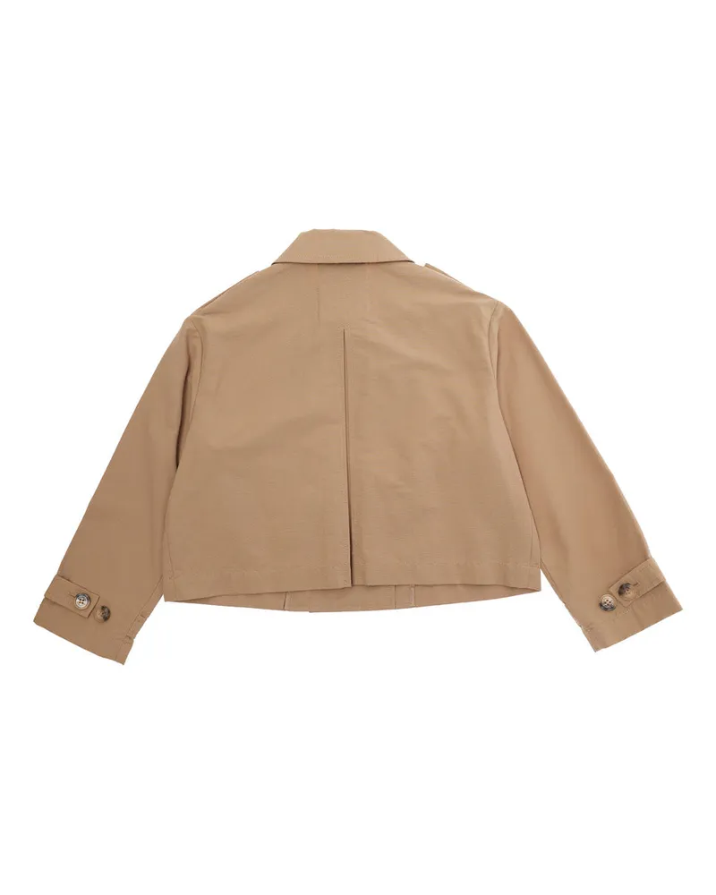 MAX&Co. Girls Jacket Beige Cotton-Blend Blazers Beige