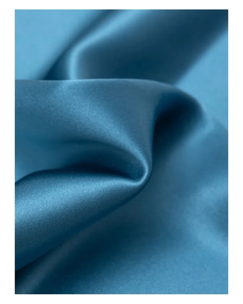 Dolce & Gabbana Men's Light Blue Silk Pocket Square Accessory Blue