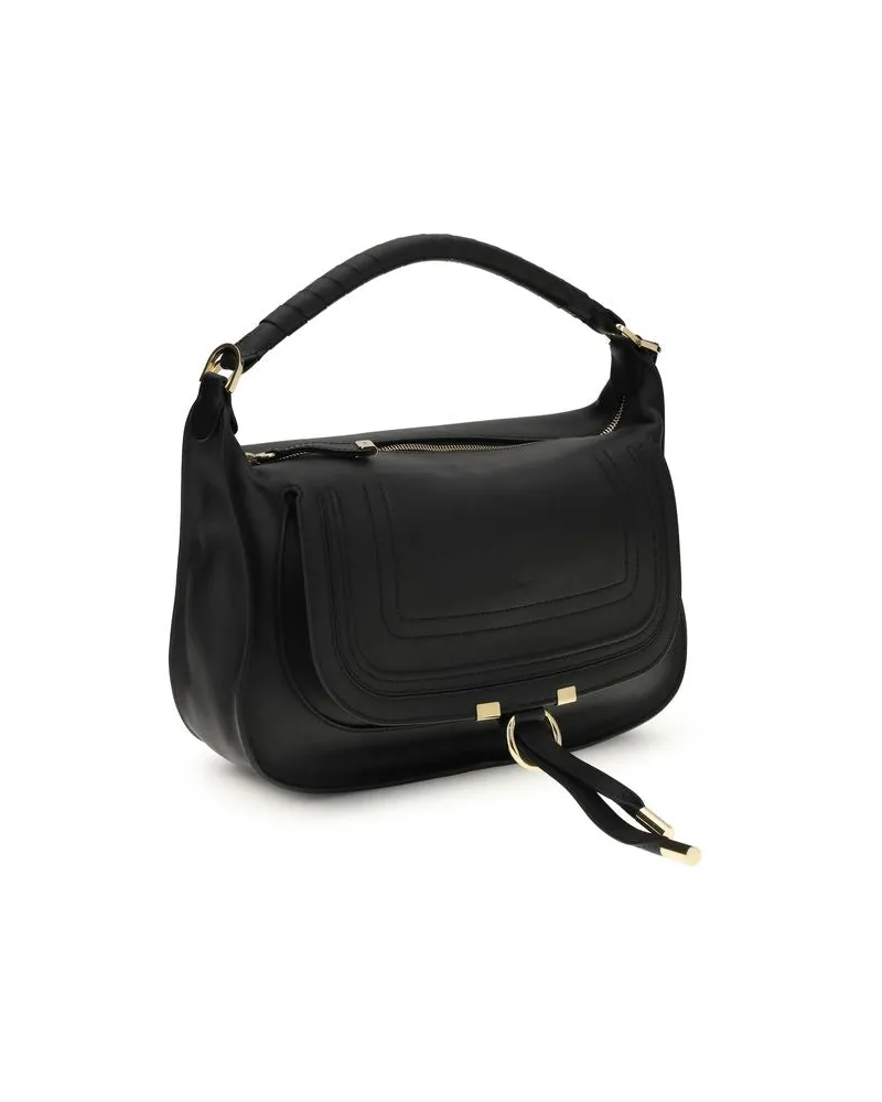 Chloé Women's Black Calf Leather Bos Taurus Shoulder Bag Black