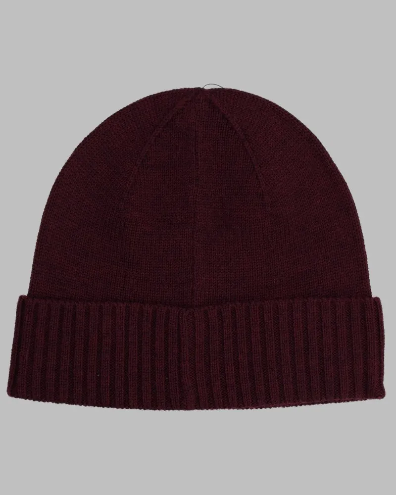 Ralph Lauren Wool Beanie — Burgundy Burgundy