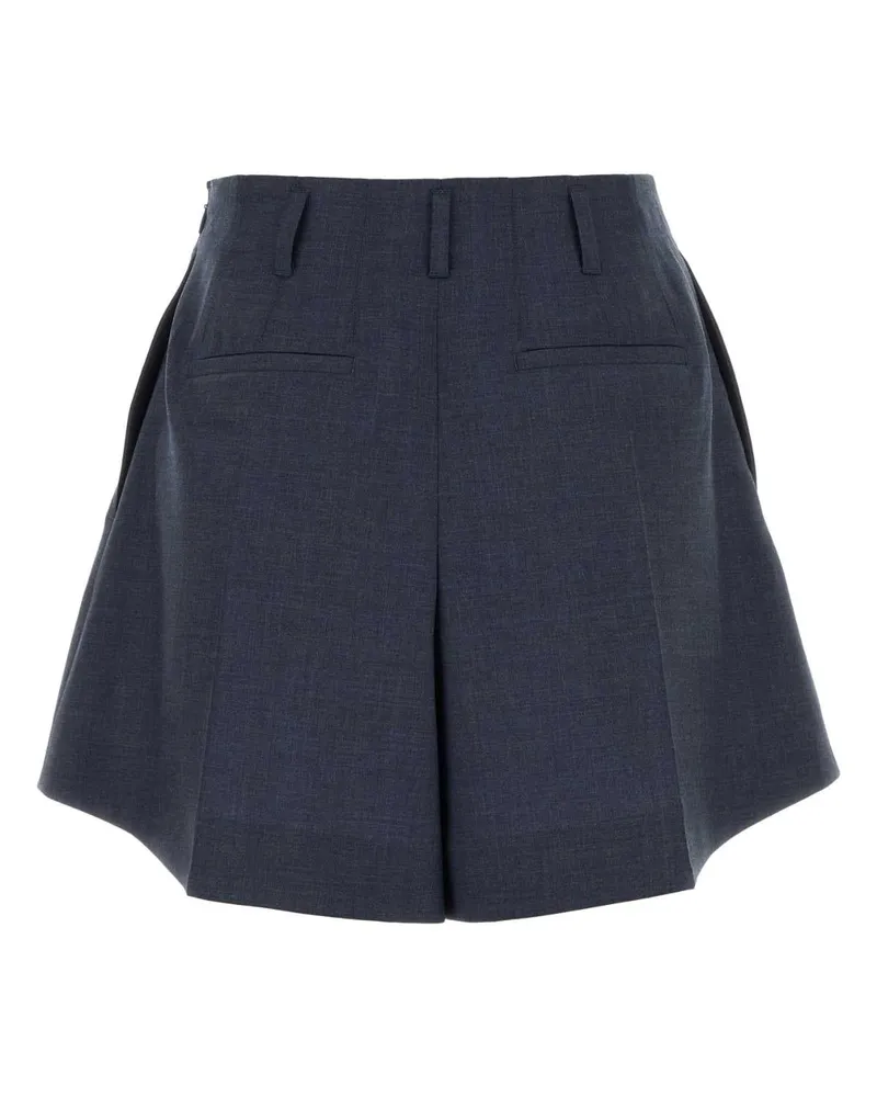 Givenchy Women's Navy Blue Wool Shorts Denimblue Exterior Navy