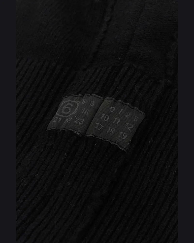 Maison Margiela Women Cap Wool Blend Balaclava Black Nylon Black