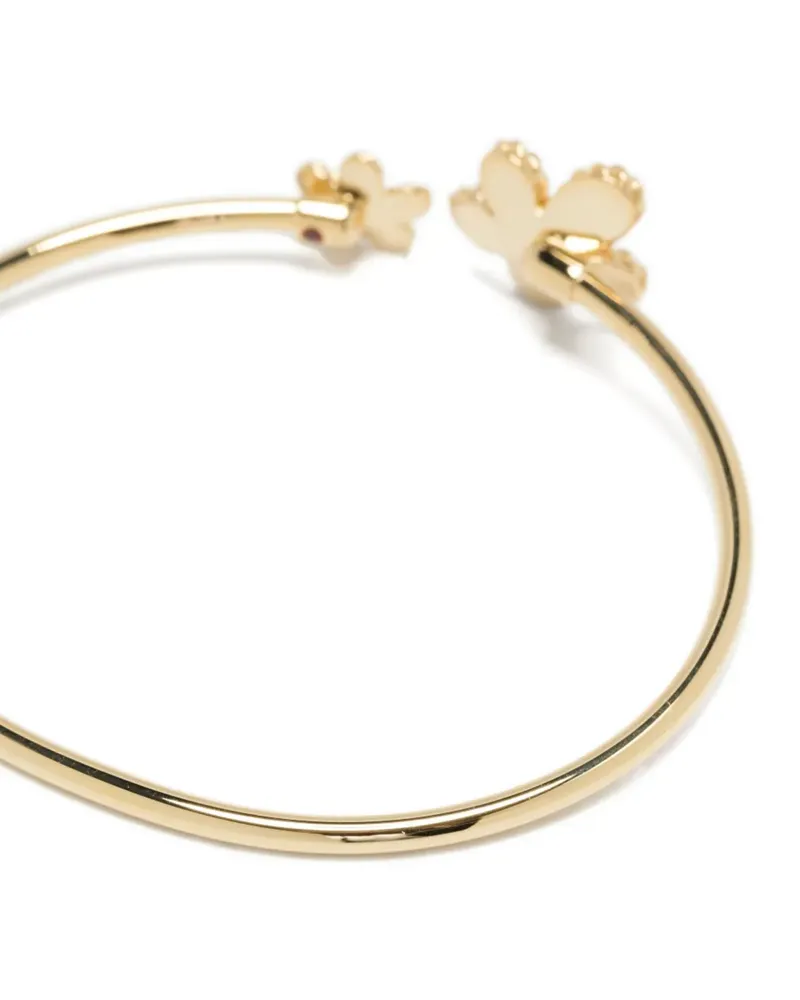 Roberto Coin Women's Yellow Gold Diamond Flower Bracelet Aw25 W Gold