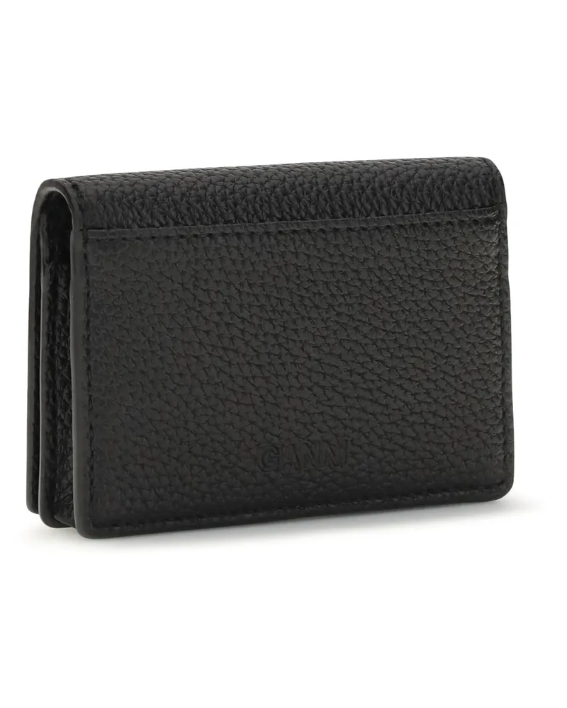 Ganni Women's Card Holder Bou Black Recycled Polyester Wallets & Purses Black