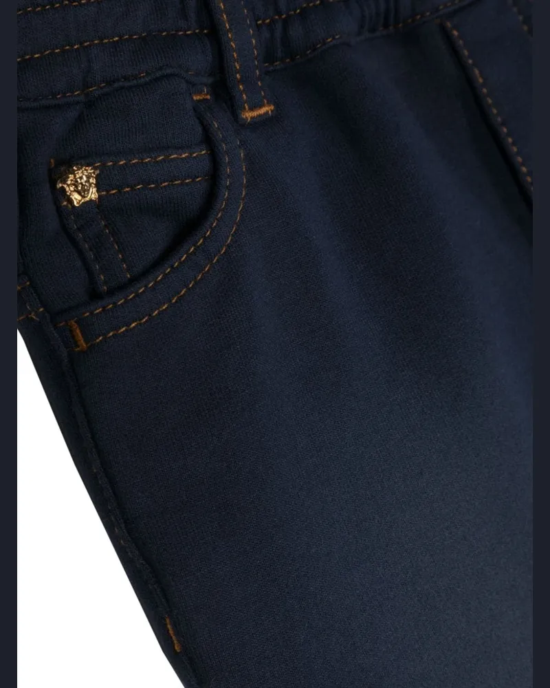 Versace 100% Cotton Denim Trousers — Blue Blue