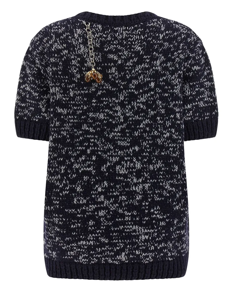 Prada Women's Multicolor Virgin Wool Cardigan Clothing Navy