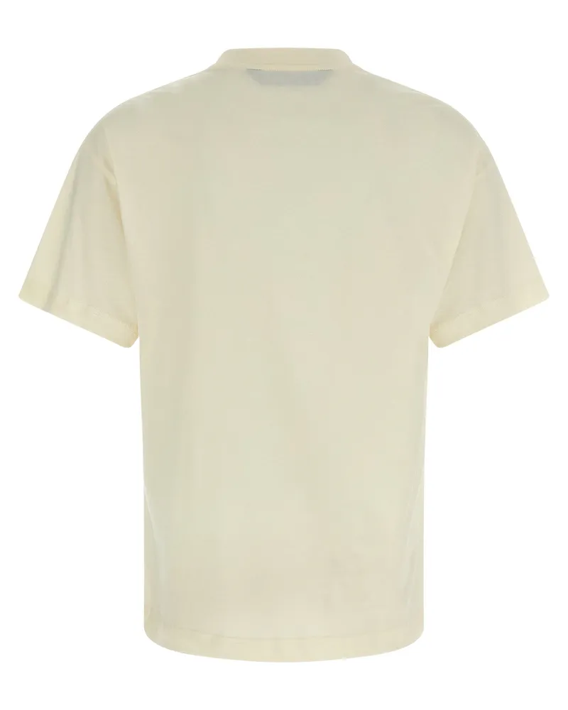 Palm Angels Logo Print T-Shirt — Cream Cream