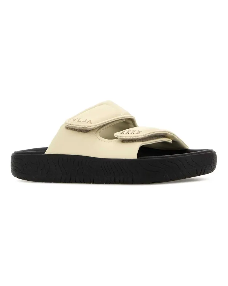 VEJA Women's Ivory Leather Etna Slippers Cashew Flat Shoes Cashew