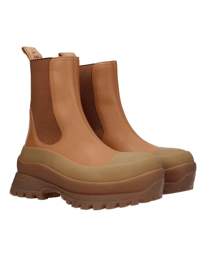 Stella McCartney Women's Brown Leather Ankle Boots Brown