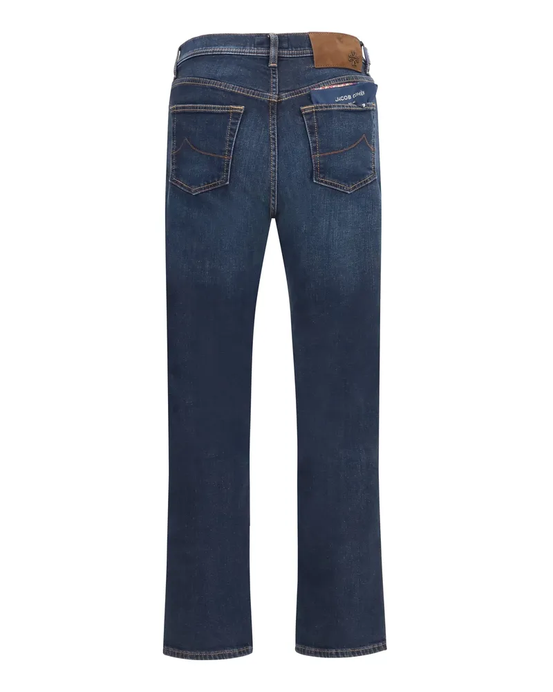 Jacob Cohën Men's Jeans Straight-Leg Denim 100d Cotton; Elastane Blue