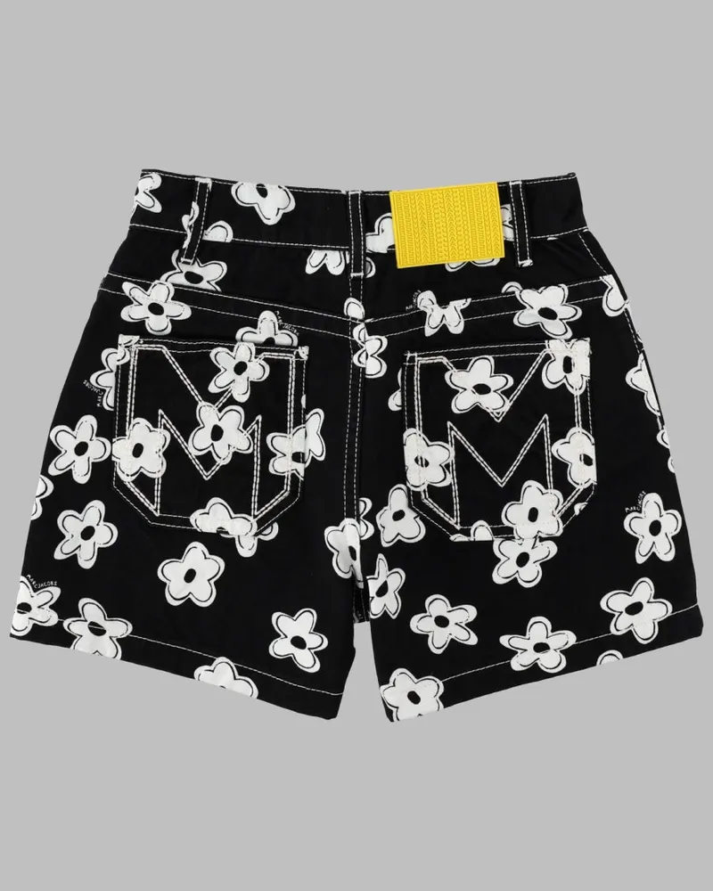 Marc Jacobs Floral Cotton Shorts — Black Black