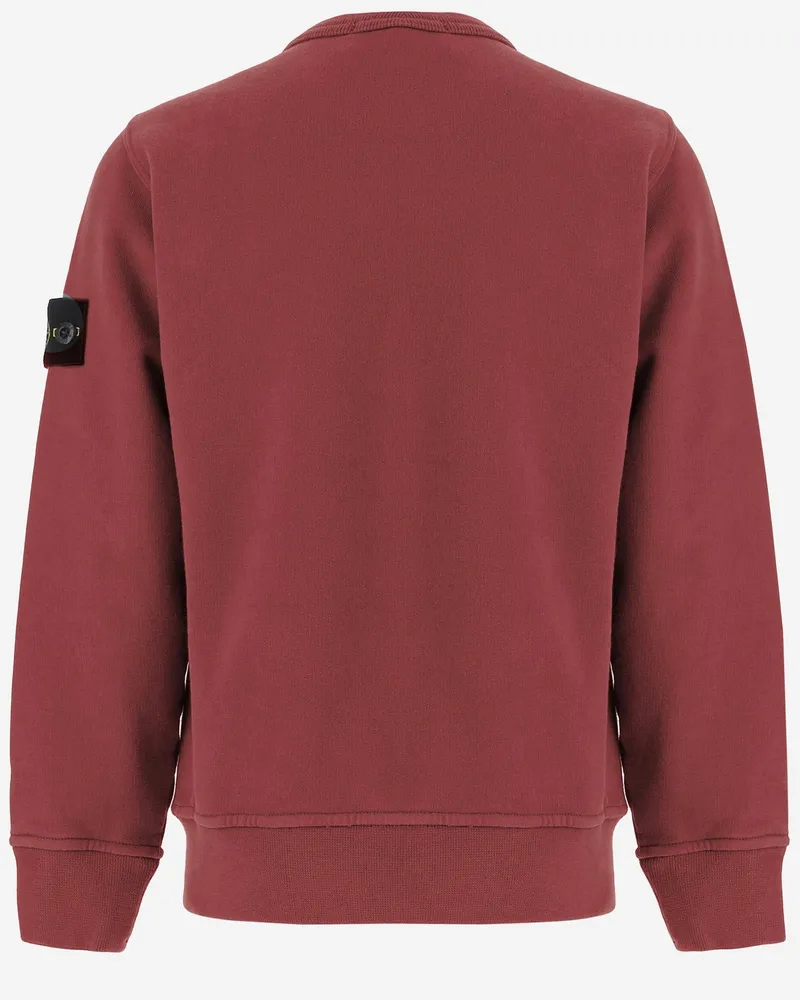 Stone Island Boys' Cotton Logo Sweatshirt Red Hoods & Sweatshirts Red