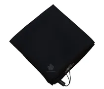 Silk Square Handkerchief — Black