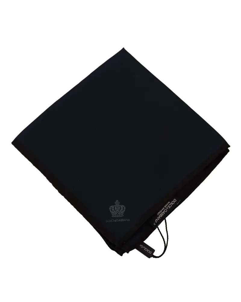Dolce & Gabbana Silk Square Handkerchief — Black Black