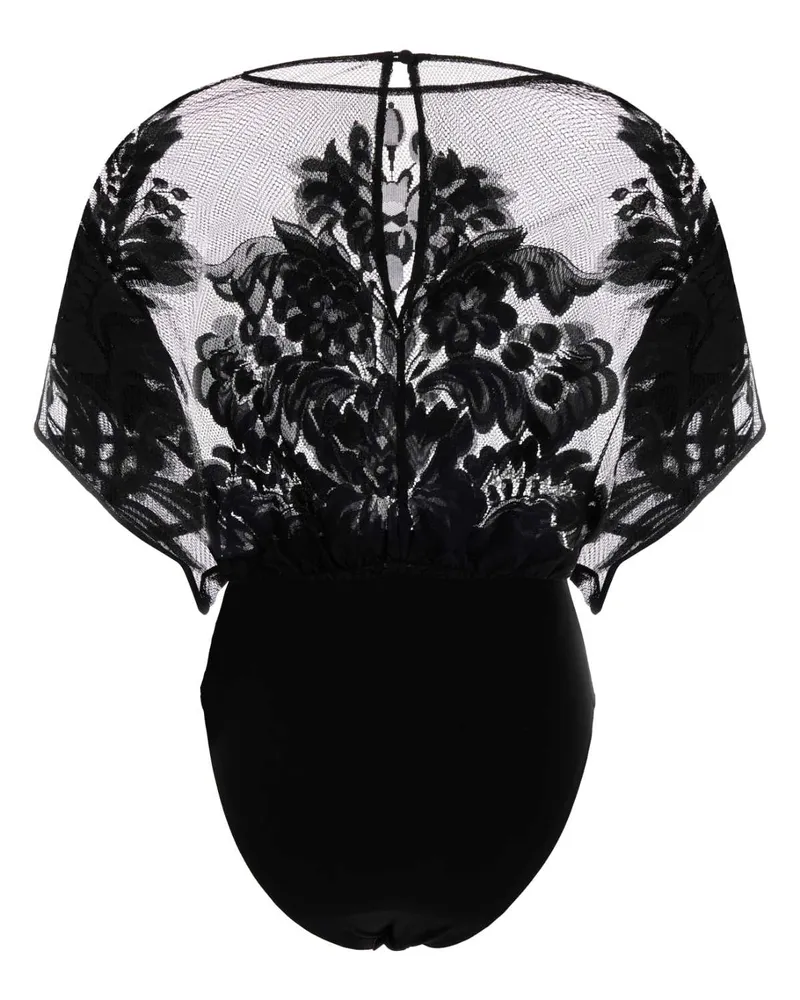 Norma Kamali Women's Lace Bodysuit Black Polyester Bodysuits Black