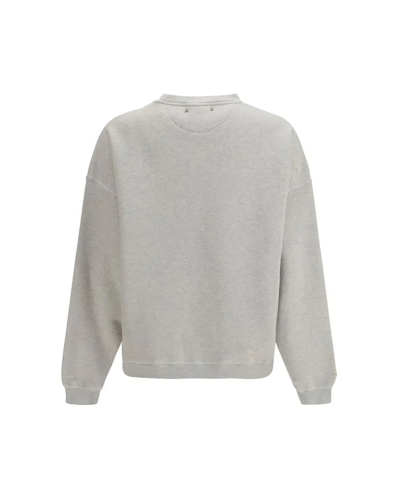 Golden Goose Women Gray Cotton Sweatshirt Clothing Gray