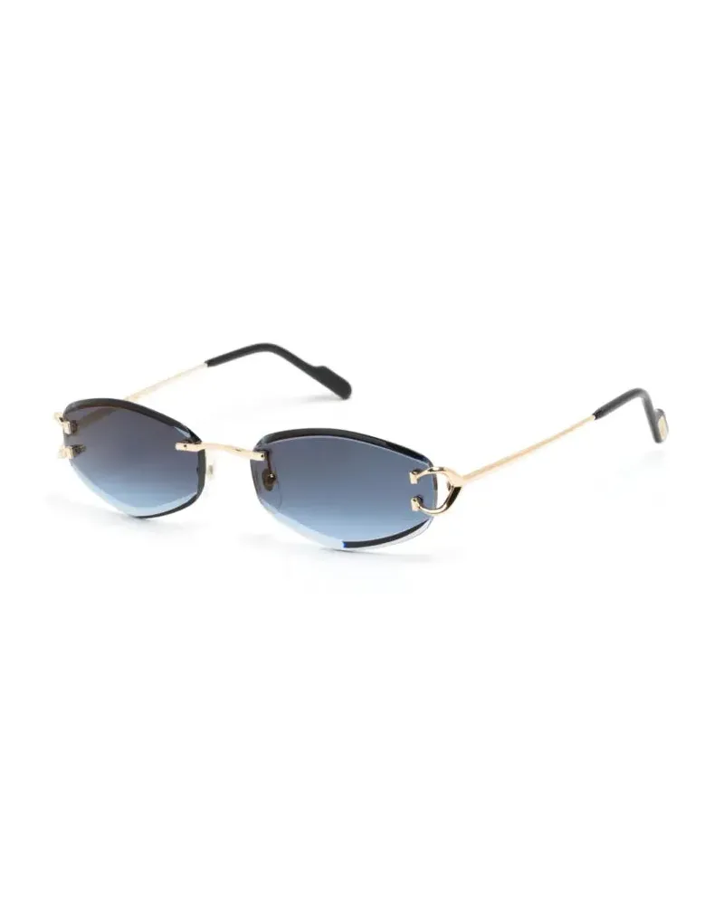 Cartier CT0467S Rimless Gradient Lens Sunglasses — Gold Gold