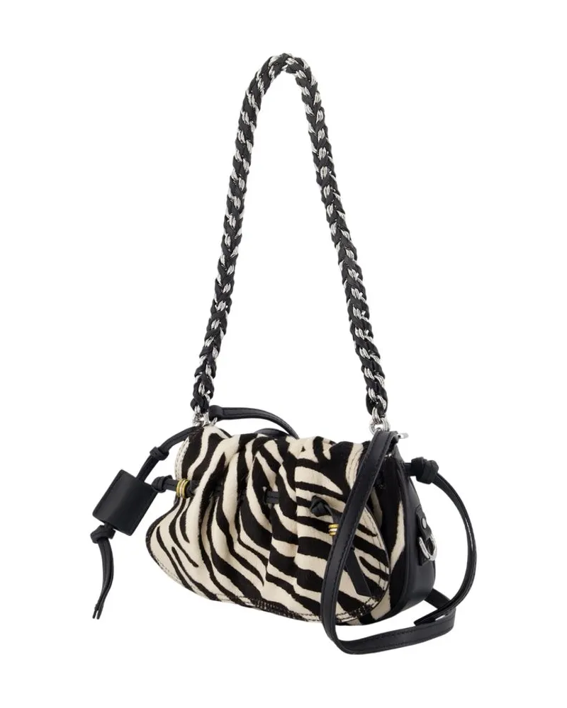 Isabel Marant Bolton Xs Leather Shoulder Bag — Black Black