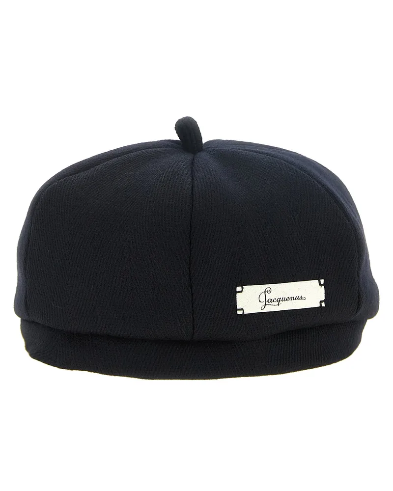 Jacquemus JA344505BM Virgin Wool Beanie — Navy Navy