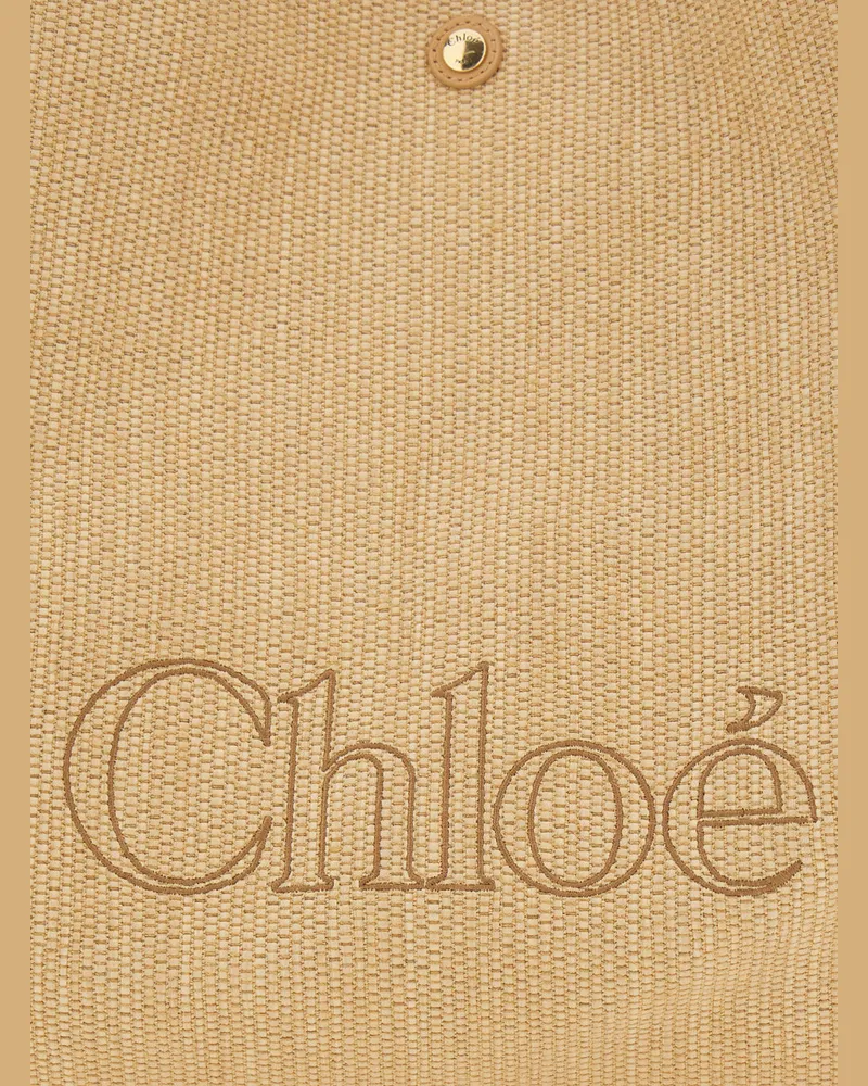 Chloé Women's Tote Bag Clover Beige Fabric Beige