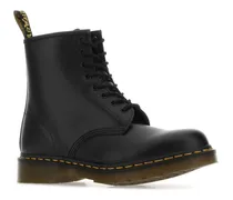 Smooth Leather Lace-Up Boot — Black