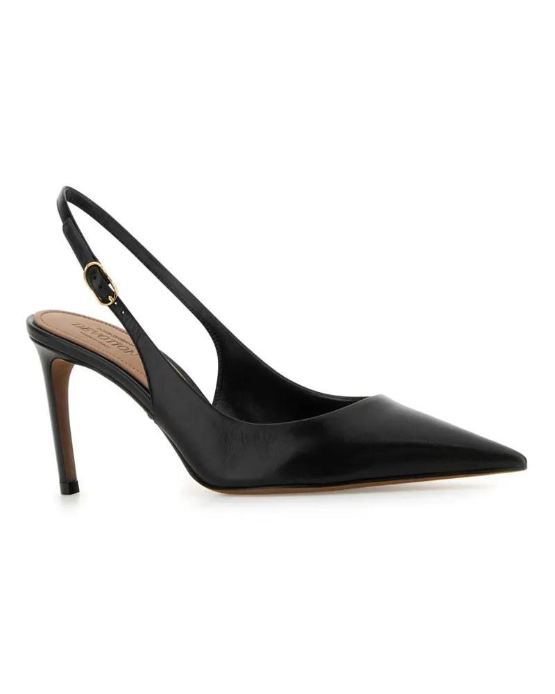Dolce & Gabbana Women's Black Leather Devotion 75 Pumps Nero Scarpe Con Tacco Black