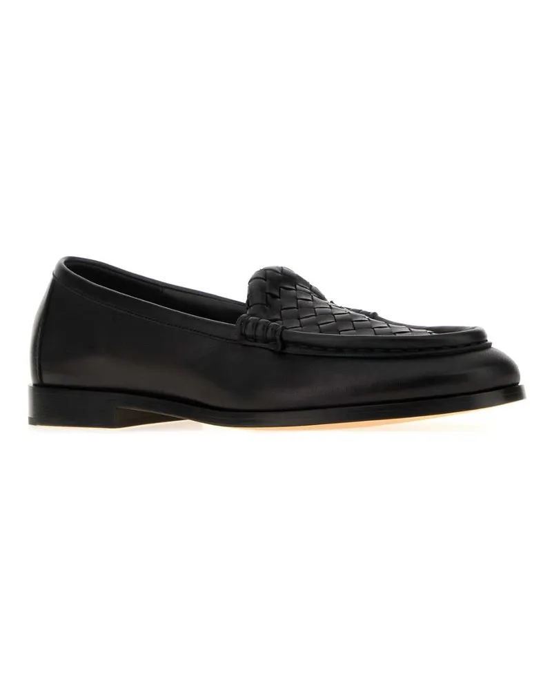 Bottega Veneta Women's Black Leather Silenzio Loafers Mocassini Black