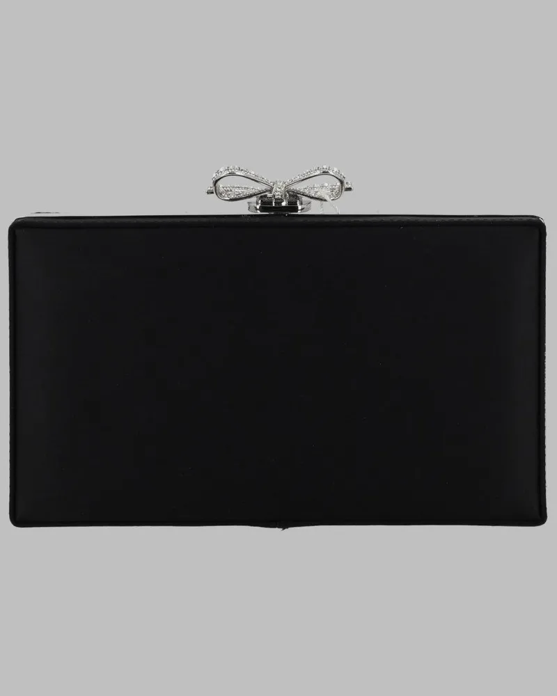 Self-Portrait The Bow Clutch — Silver Silver