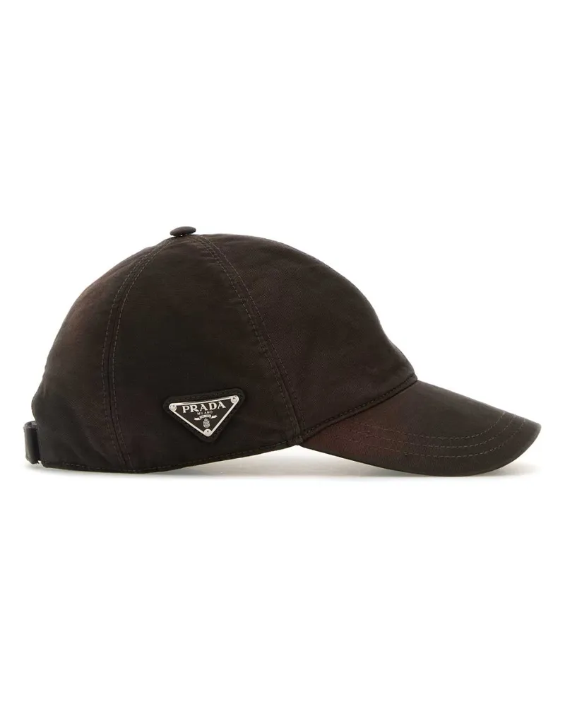 Prada Men's Brown Cotton Baseball Cap Ebano Cappelli Hat Brown