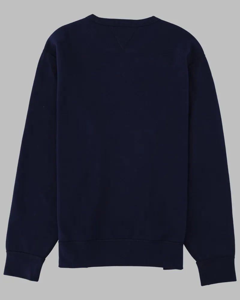 Ralph Lauren Logo-Embroidered Crew Neck Sweatshirt — Blue Blue