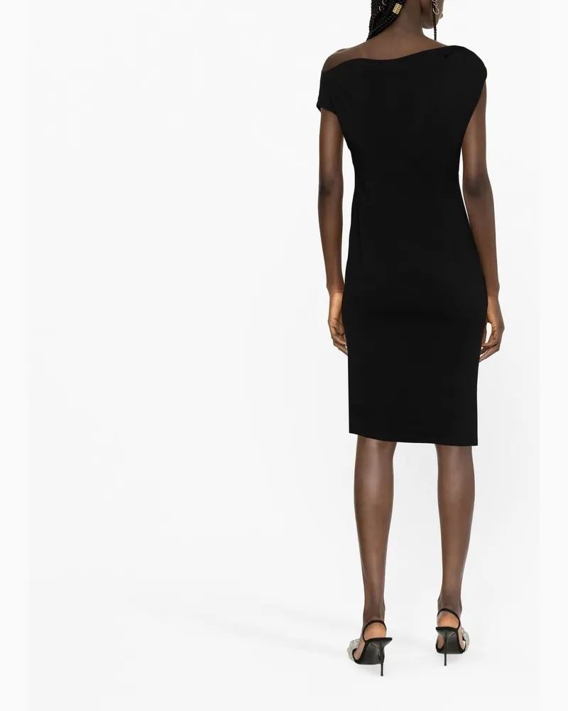 Alexandre Vauthier One-Shoulder Draped Dress — Black Black