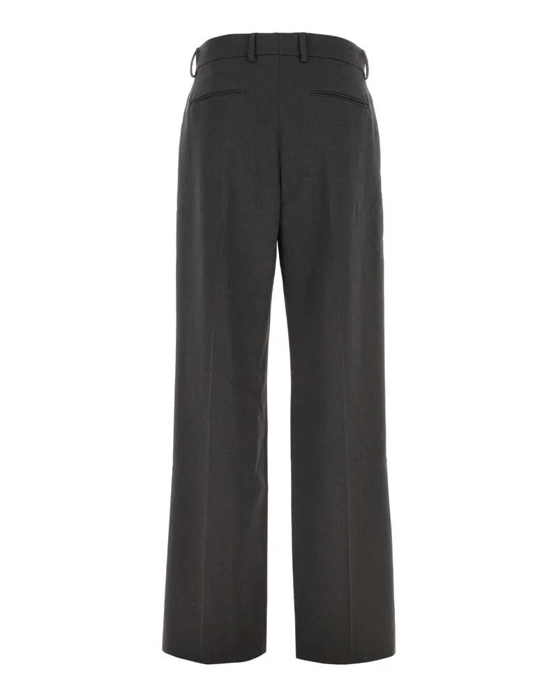 Valentino Garavani Men's Charcola Wool Pant Antracite Exterior: Virgin Pantaloni Gray