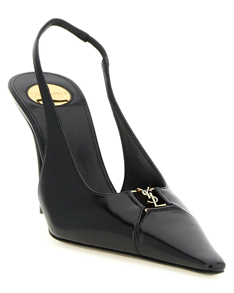 Saint Laurent Babylone Slingback — Black Black
