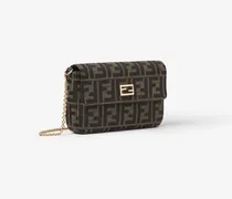 Monogram Canvas Clutch — Brown