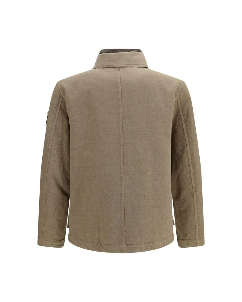 Stone Island Cotton and Wool-Blend Jacket — Brown Brown
