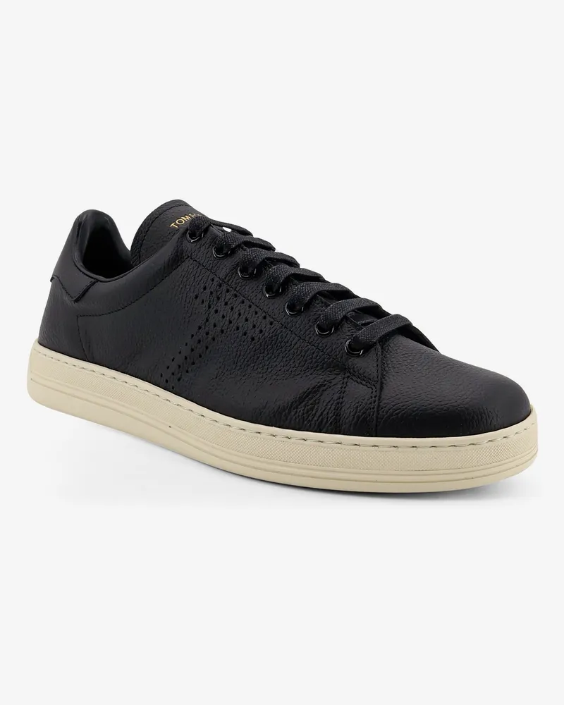 Tom Ford Men's Sneakers Warwick Leather Black Trainers Black