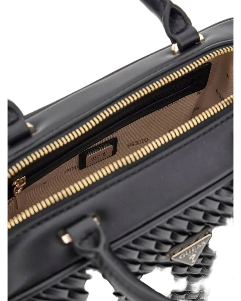 Guess Women's Satchel Black Polyurethane Satchel-bags Black