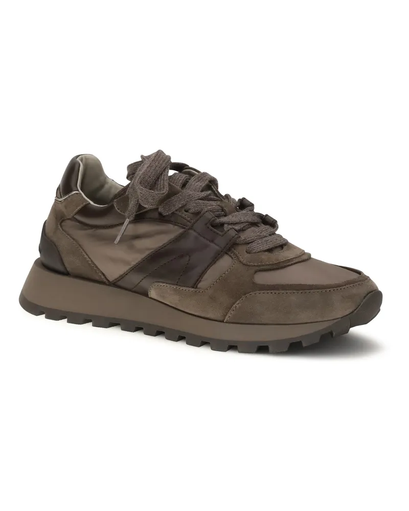Brunello Cucinelli Women's Suede Sneakers Torba Torba