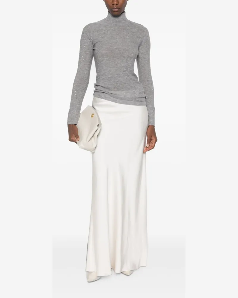 Fabiana Filippi Sequin-Embellished Wool Sweater — Grey Grey