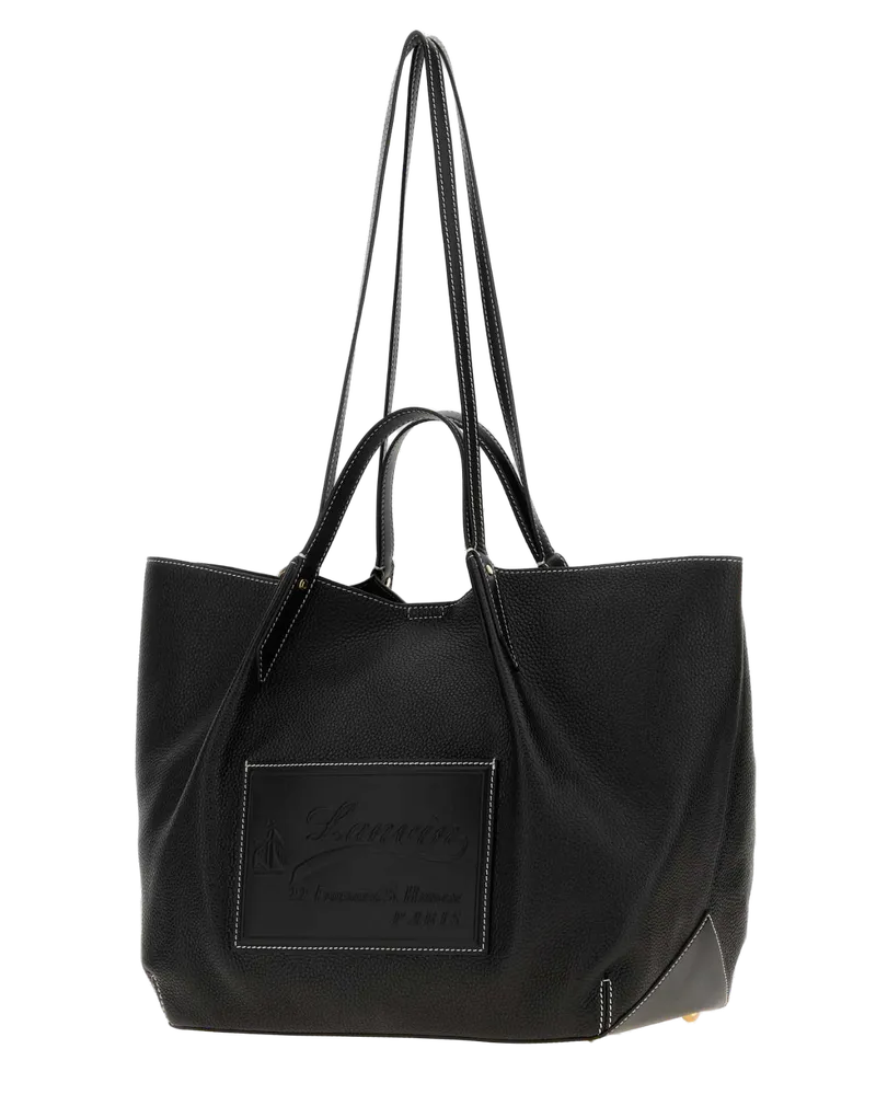 Lanvin Women's Black Leather Shopping Bag Borse A Mano Black