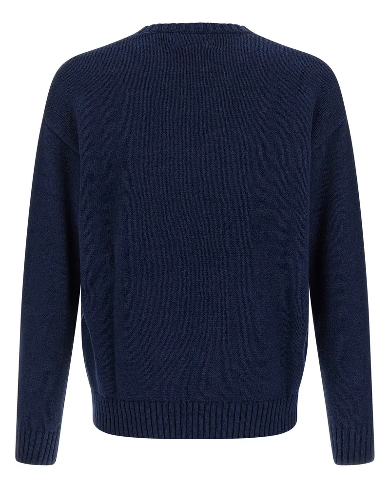 Ralph Lauren Intarsia Logo Sweater — Navy Navy
