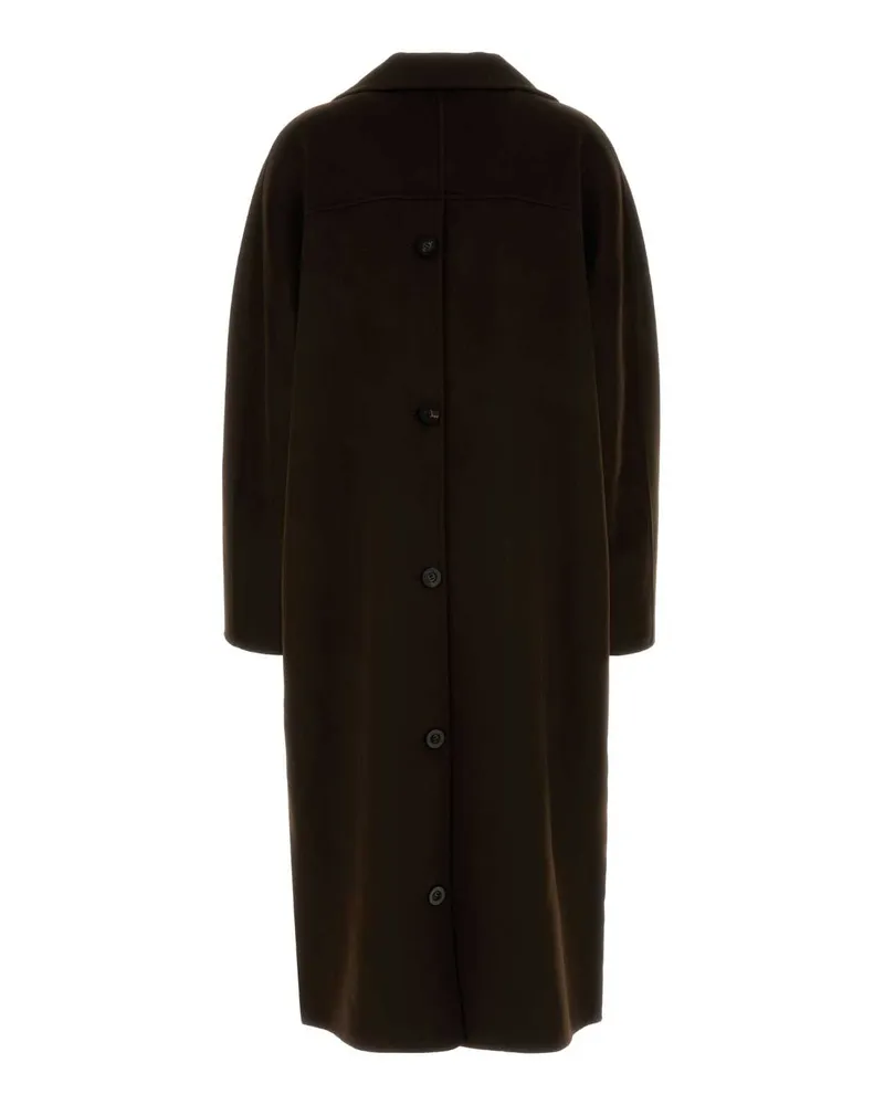 Lisa Yang Button Coat — Brown Brown