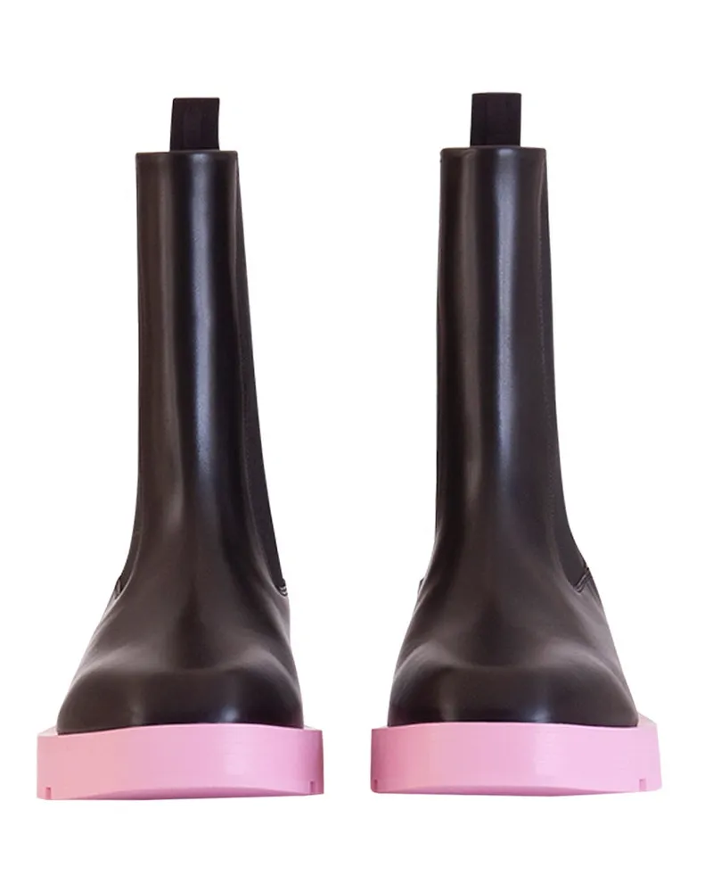 Givenchy Color-Block Round Design Boot — Black Black