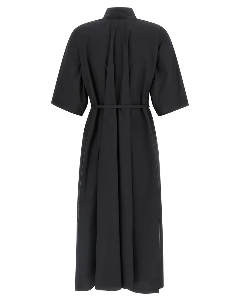 Christophe Lemaire Women's Black Cotton Midi Dress Black