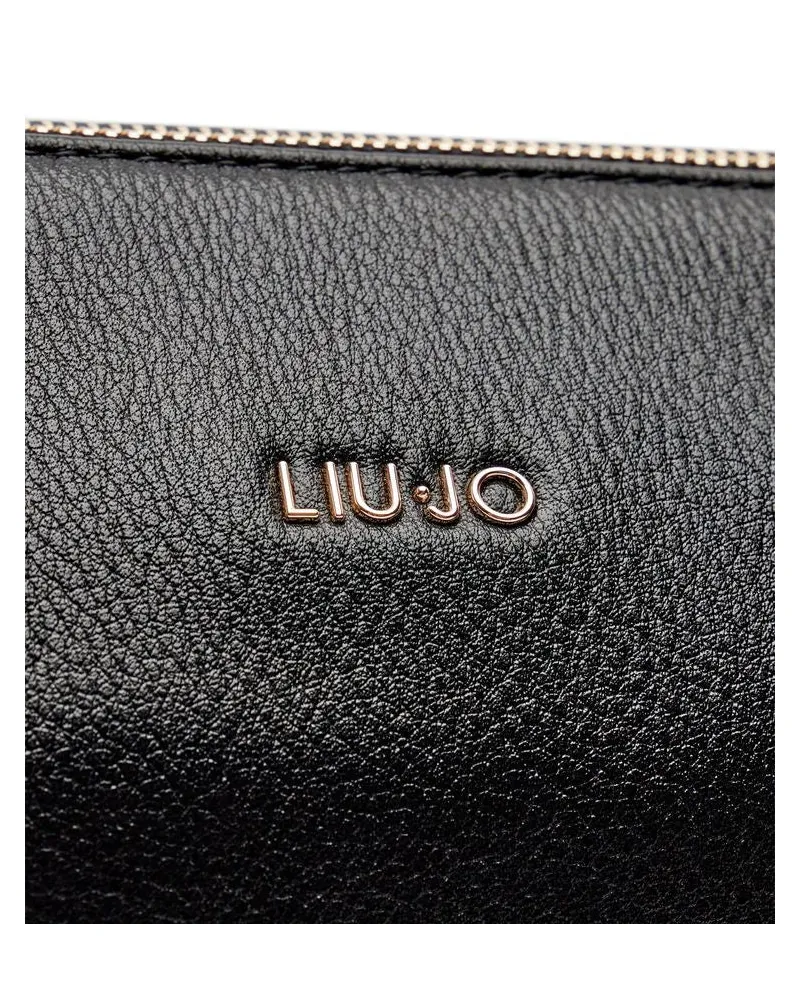 Liu Jo Textured Polyurethane Shoulder Bag — Black Black