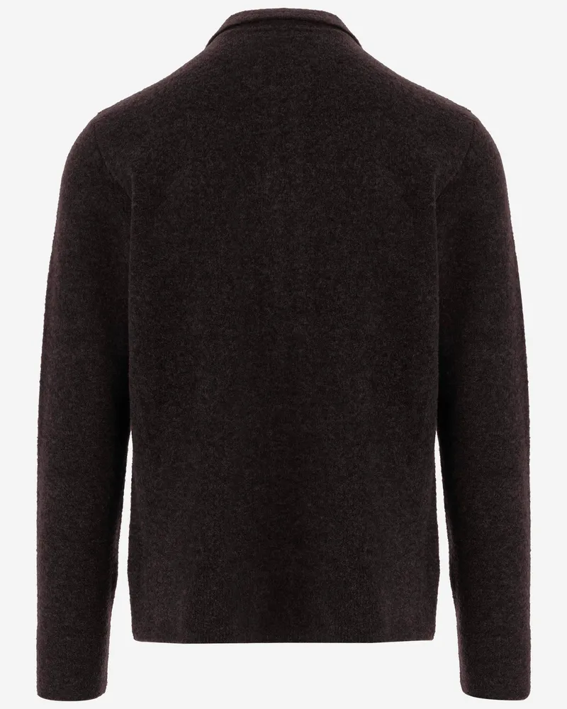 Tagliatore Wool-Blend Knit Sweater — Purple Purple