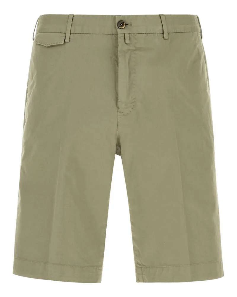 PT TORINO Men's Stretch Cotton Bermuda Shorts Green Elastane Bermudas Green