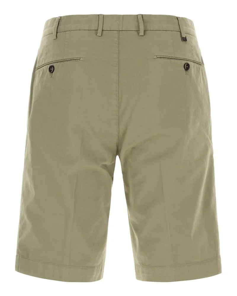 PT TORINO Men's Sage Green Stretch Cotton Bermuda Shorts Y423 Exterior: Elastane Green